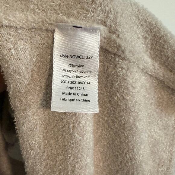 Barefoot Dreams CozyChic Lite Knit Cardigan Duster in Bisque - Large (L) - Picture 4 of 5